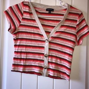 Stripped cropped tee